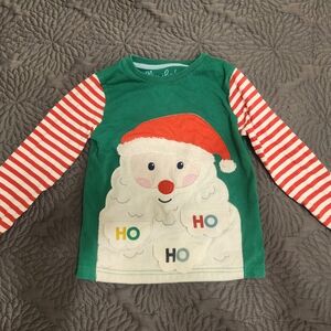 Festive Green Santa Kids Shirt by